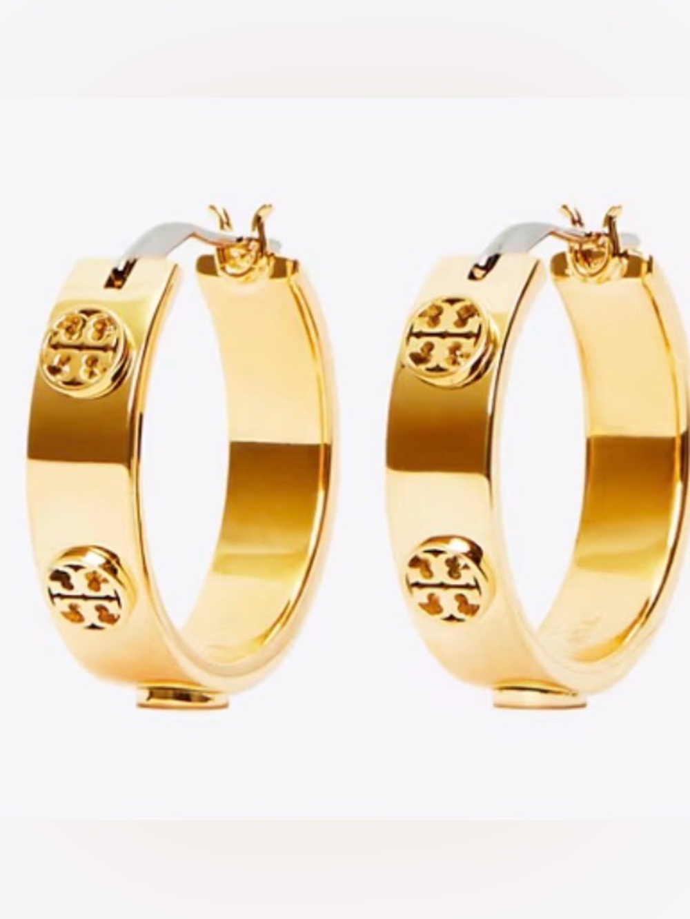 NWOT Tory Burch ICON HOOP EARRINGS